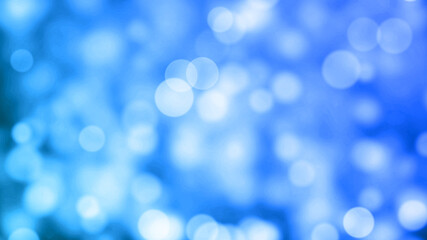 Fototapeta premium 青の水玉、パーティクルの背景 