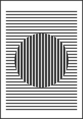 Minimal 20s geometric design poster, vector template with primitive shapes