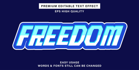 Editable text effect freedom