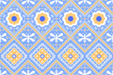 Abstract ethnic geometric pattern,print,border,tradition,ethnic oriental floral seamless pattern,illustration,Gemetric ethnic oriental ikat pattern traditional