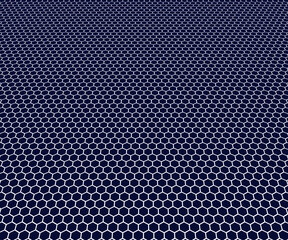 Abstract background of blue hexagons