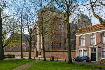 Fototapeta na wymiar Grote or Onze-Lieve-Vrouwekerk Veere, Zeeland province, The Netherlands