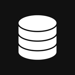 icon of database on grey background