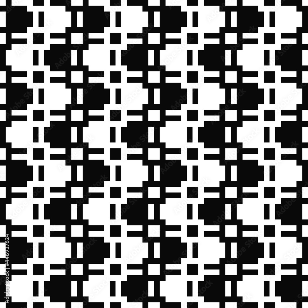 Poster checker minimal ornament. seamless and vector decor black and white pattern.