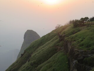 Fototapeta premium sunset in the mountains