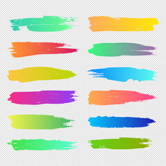 Obraz premium watercolor brush strokes, vector set