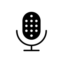 Microphone icon vector set. Voice illustration sign collection.  Karaoke microphone symbol or logo.