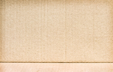 Brown blank cardboard box texture for background and space