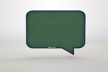 Modern blackboard for online education a back to school 3d concept