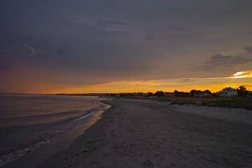 sunset in the beach