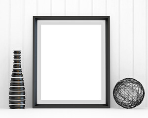 Frame on wall for photo / mockup