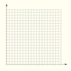 Grid paper. Mathematical graph. Cartesian coordinate system with x-axis, y-axis. Squared background with color lines. Geometric pattern for school, education. Lined blank on transparent background