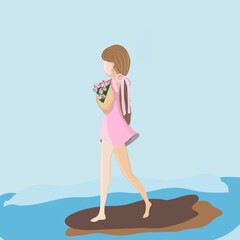 girl on the beach
