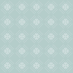 Floral vector ornament. Seamless abstract classic background with white elements. Pattern with repeating floral elements. Ornament for wallpaper and packaging