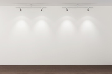 empty room with spotlights/ art gallery
