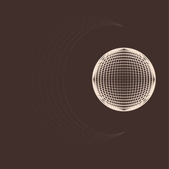 Logo with moon and stars in Boho style.  geometric shapes  .Minimal design with modern art elements . Trendy icon  . Vector illustration .