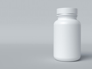 white plastic bottle For putting your brand.3D scene.