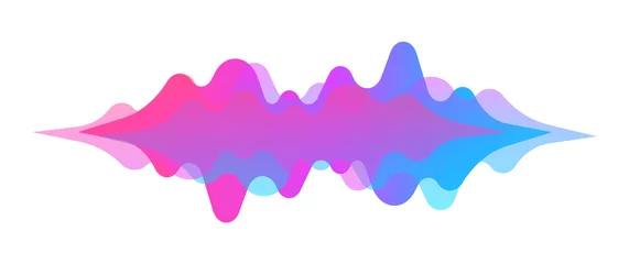 Foto op Aluminium Abstract sound wave. Modern digital equalizer. Radio wave. Volume level symbols. Music frequency. Sound vibration spectrum for music app. Vector illustration. © TMvectorart