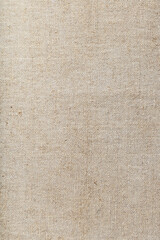 Fototapeta na wymiar Burlap fabric with linen fibers as background.