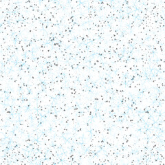 Hand Drawn blue Snowflakes Christmas Seamless Patt