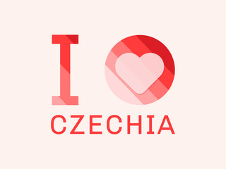 I Love Czechia with heart shape Vector