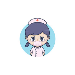 Chibi cute nurse character design