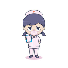 Obraz na płótnie Canvas Chibi cute nurse character design