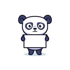 cute kawaii panda character design