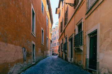 Street of the historic center of Rome