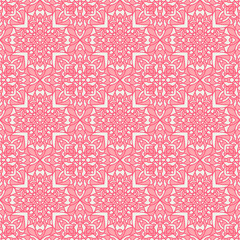 Abstract arabesque pattern, seamless baroque ornament vector graphic design.