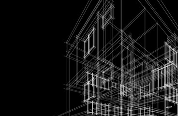 modern house architectural drawing