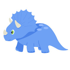 Cute little dinosaur vector illustration. Childish dinosaur set
