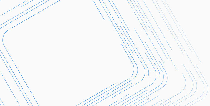 Blue white minimal square lines abstract futuristic tech background. Vector digital art design