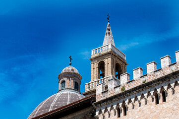 foligno detail of the bell tower of the church of San Feliciano
