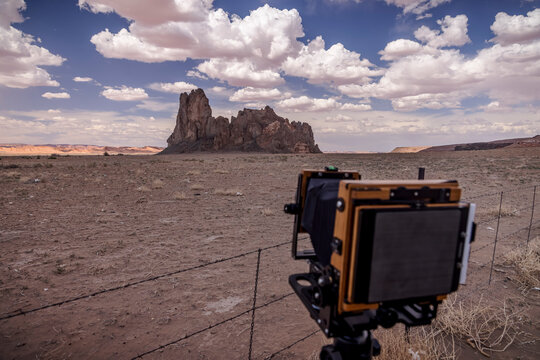 Film camera used to photograph near Monument Valley, Arizona.