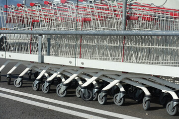 Chariots de supermarché