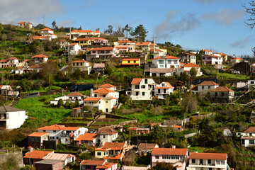 Fototapeta na wymiar Madeiral, Camacha, Portugal - february 21 2018 : village in Camacha area