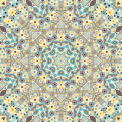 Abstract seamless pattern with geometric elements structure.