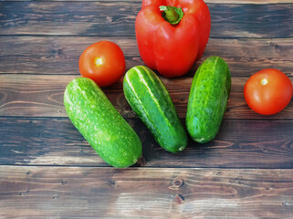 tomatoes and cucumbers