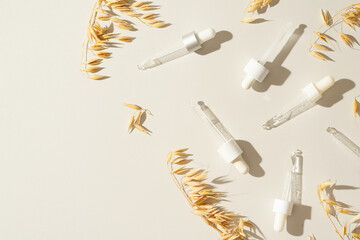 Pipette of serum and ear natural oats cosmetics