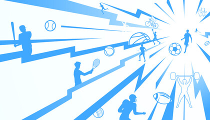 Sports background design with abstract modern template. Vector sport concept