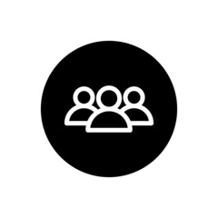 Group icon vector glyph rounded style