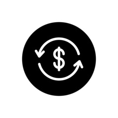 Obraz premium USD exchange icon vector glyph rounded style