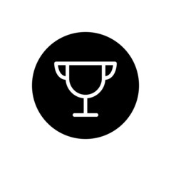Trophy icon vector glyph rounded style