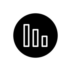 Loss bar chart icon vector glyph rounded style