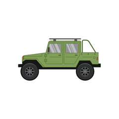 Green 4x4 vehicle double cabines