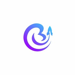 letter B rocket logo