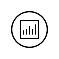 Dashboard chart icon vector line rounded style