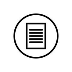 Note icon vector line rounded style