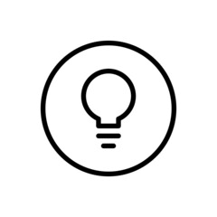 Bulb lamp icon vector line rounded style